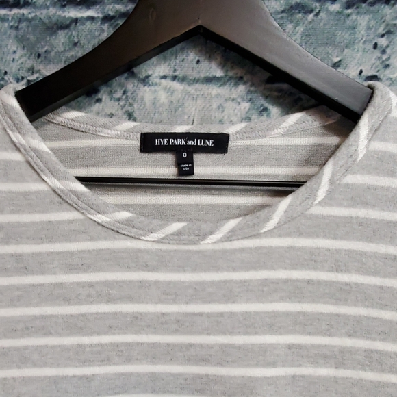 Hye Park and Lune | Olive Striped Cropped Shirt - Picture 4 of 8